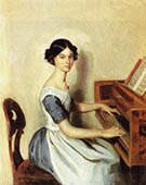 P.Fedotov. Portrait of Nadezhda Zhdanovich at the Forte-piano. 1849